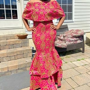 African Print Mermaid dress